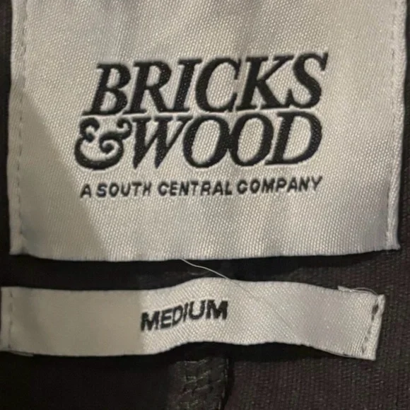 Bricks & Wood Heavy Corduroy Black Button Up South Central Streetwear M - Picture 3 of 8